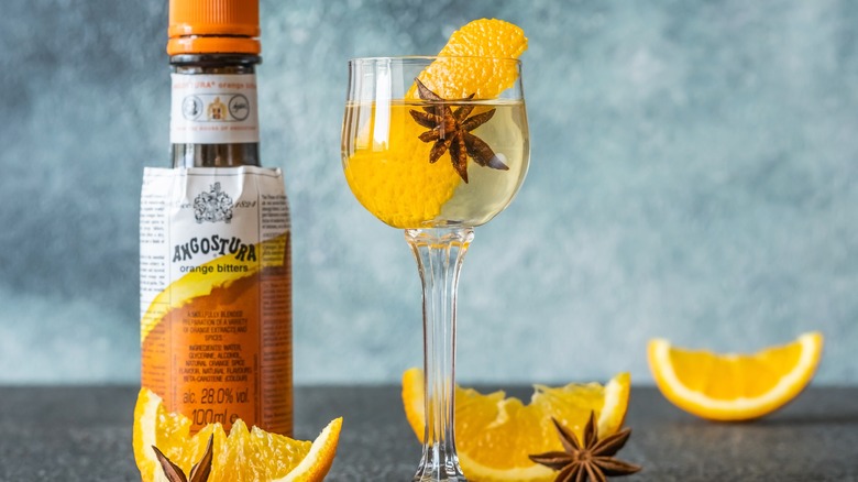 Angostura bitters with cocktail