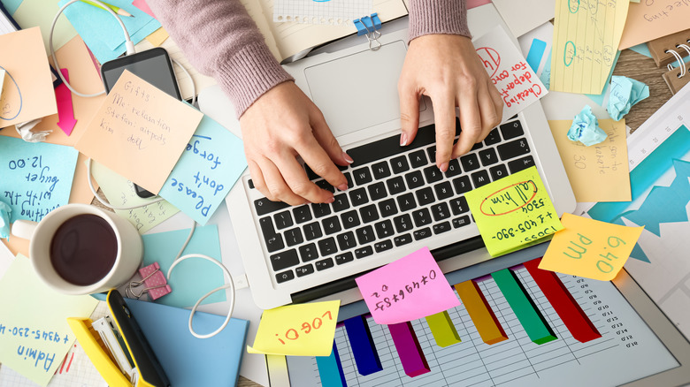 person with several task notes