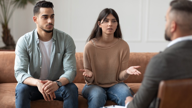 Couple attends therapy