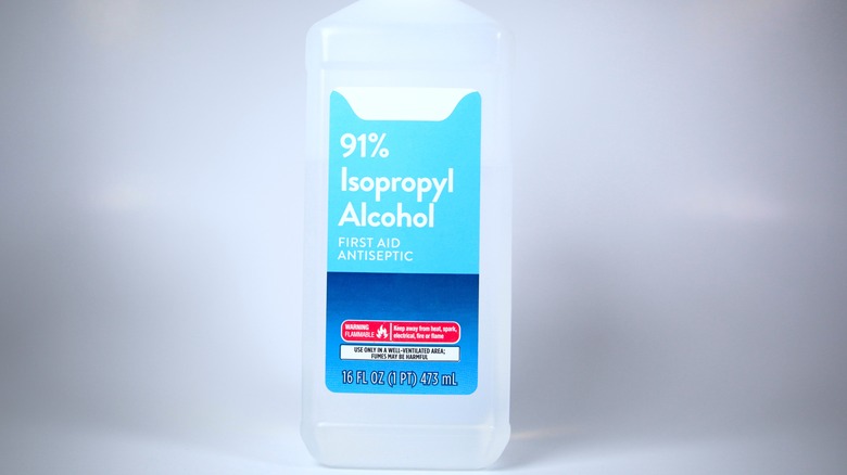 bottle of rubbing alcohol