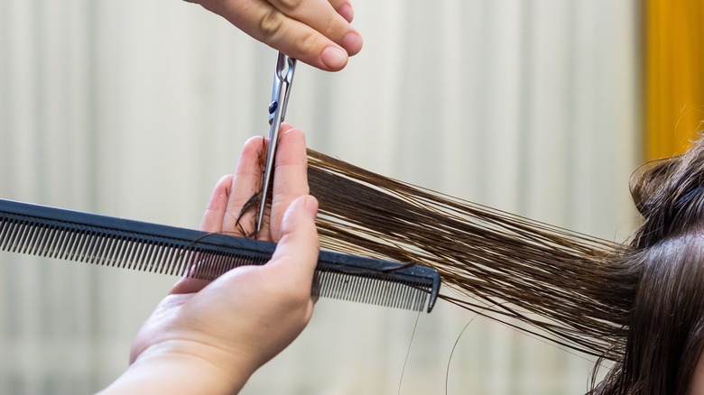 Getting split ends trimmed