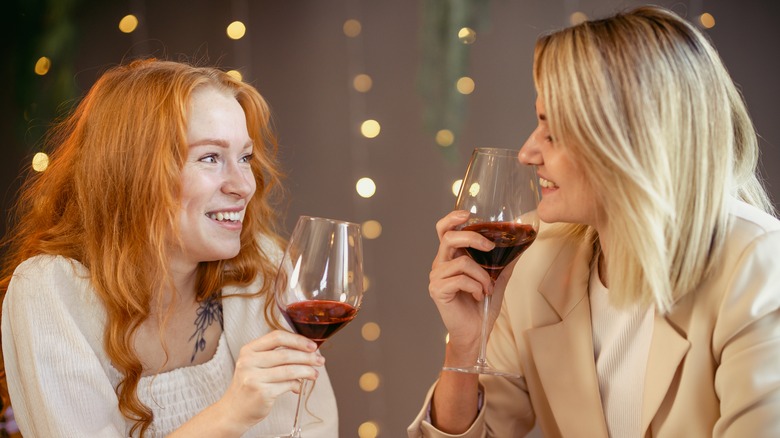 two women having drinks