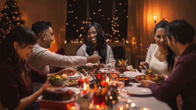 Group at Christmas table