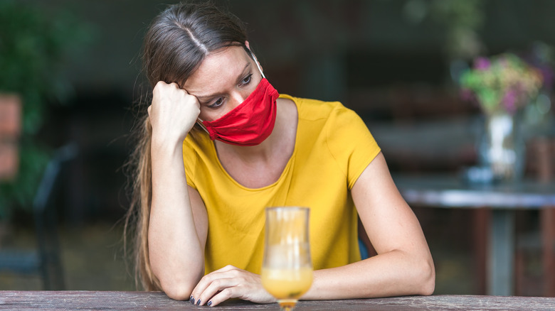 woman feeling detached