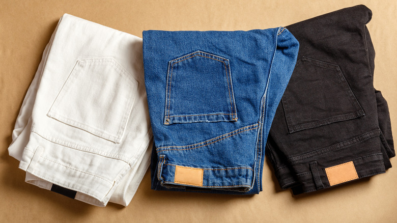 Three pairs of jeans