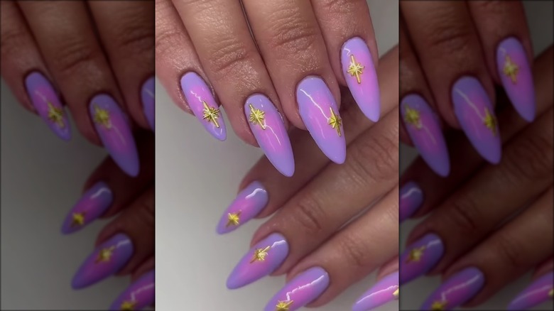 pink and purple nails