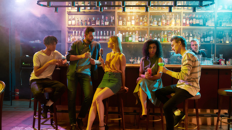 people gathered at bar