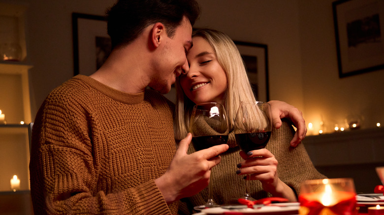 couple drinking wine