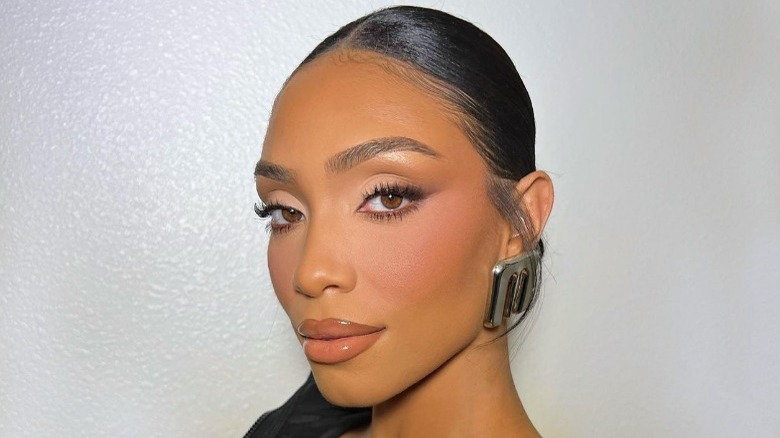 Woman wearing soft glam makeup 