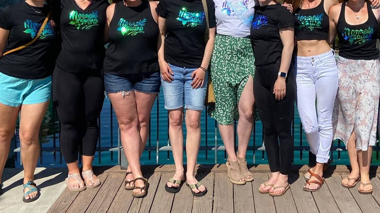 Mermaid bachelorette party group