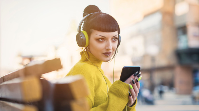 person with gothic makeup