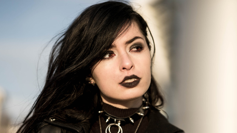 person with smoky eyeshadow