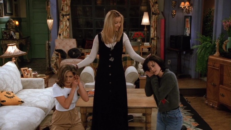 Phoebe in black maxi