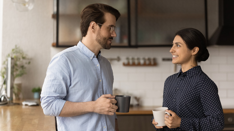 Two professionals talking