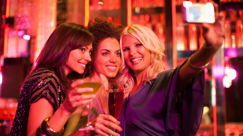 women taking a selfie