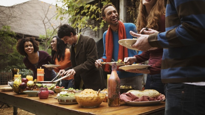 Putting food on their plates