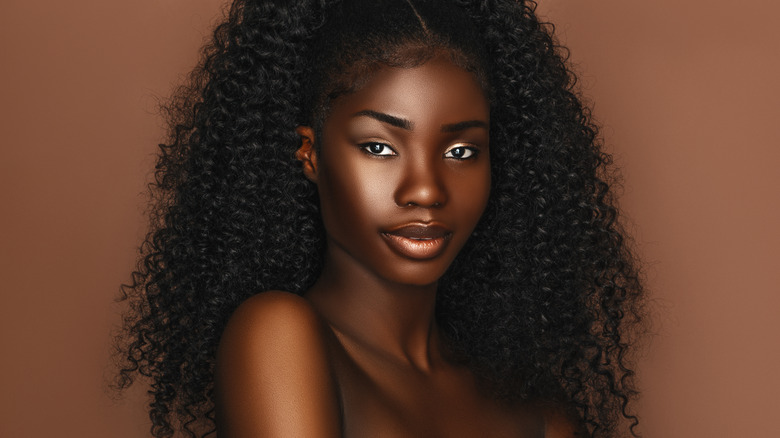 black woman with thick hair