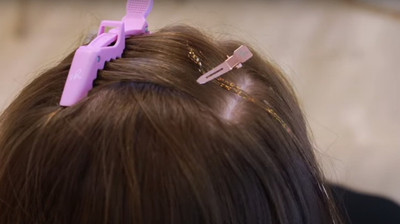  hair clippers securing hair strands 