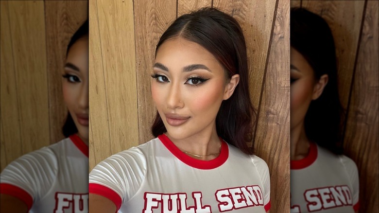 Model with Bumpits in back of hair