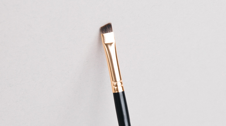 Single, angled eyeshadow brush