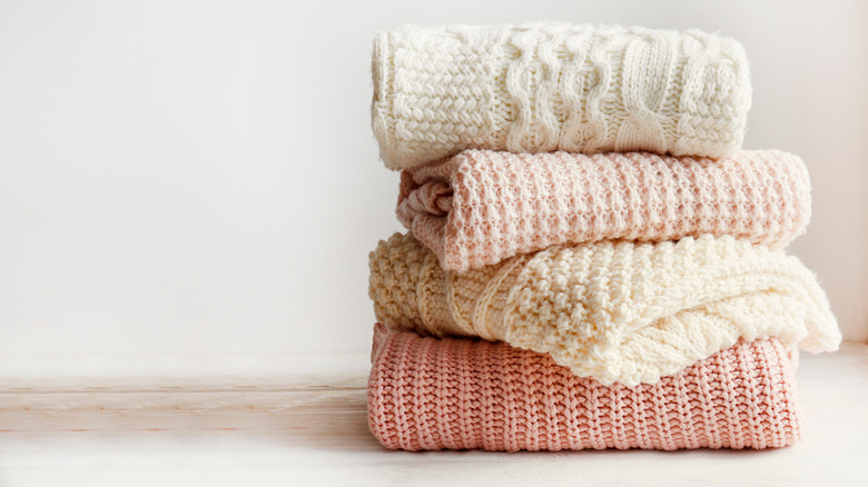 stack of sweaters