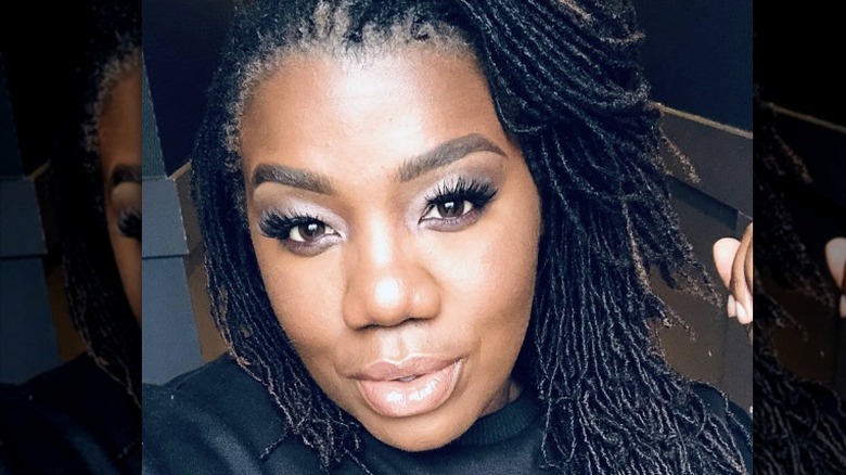 Icy highlighter on brow bone