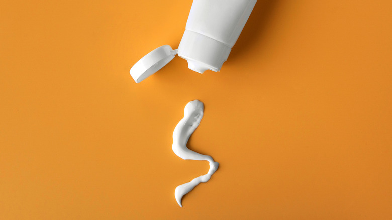 bottle with sunscreen