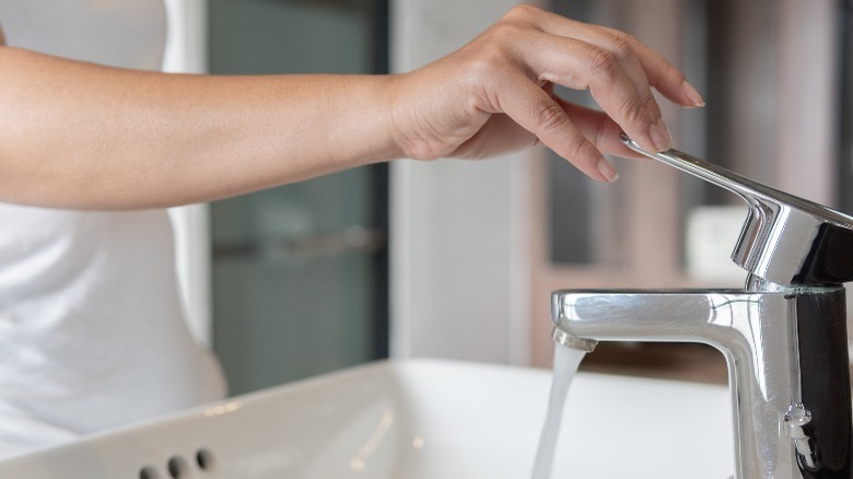 Tap water from faucet