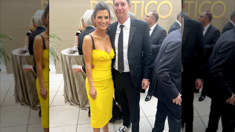 Kaitlin Collins wearing an ill-fiitting yellow dress