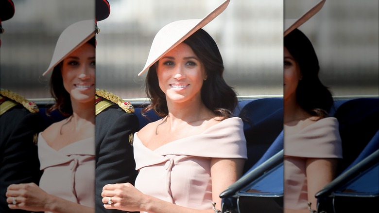 Meghan Markle wearing pink dress