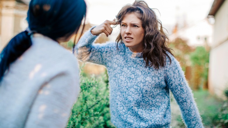 Two women arguing