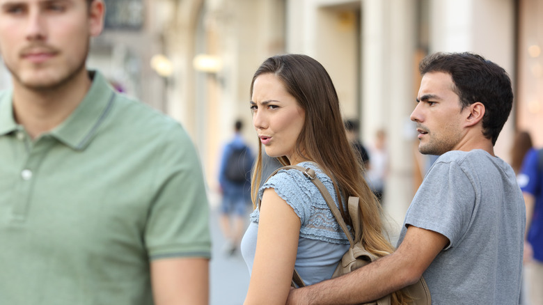 man showing jealousy