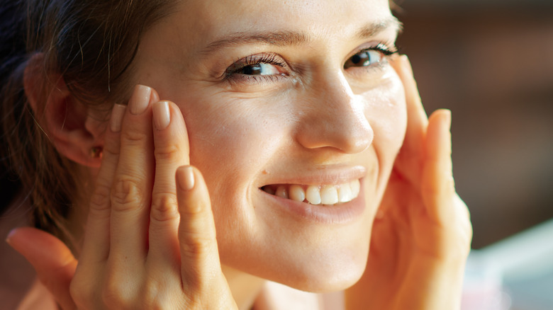 female facial massage