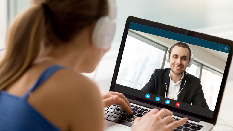 girl on video call with boy