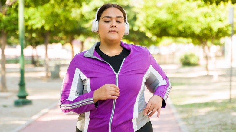 Female running in the park