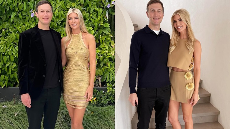 Jared Kushner and Ivanka Trump smile while posing together in Miami, Florida in May 2025