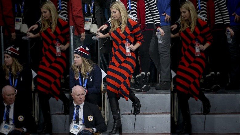 Ivanka Trump in a matching set at the 2018 Winter Olympics.