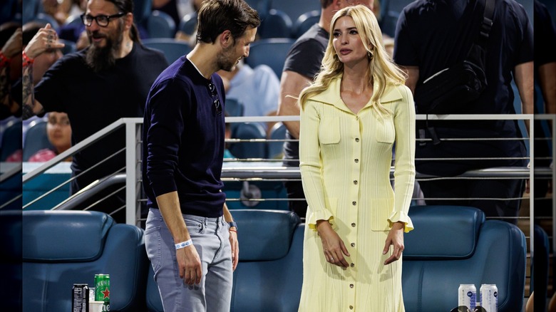 Ivanka Trump in a yellow dress at the Miami Open.