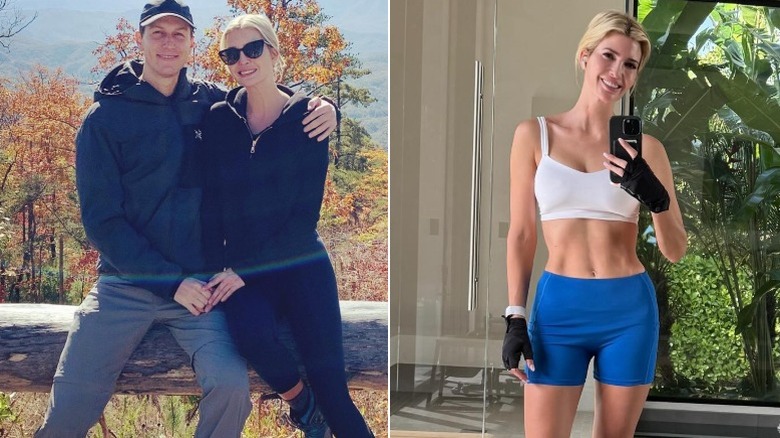 Ivanka Trump hiking with Jared Kushner and in the gym