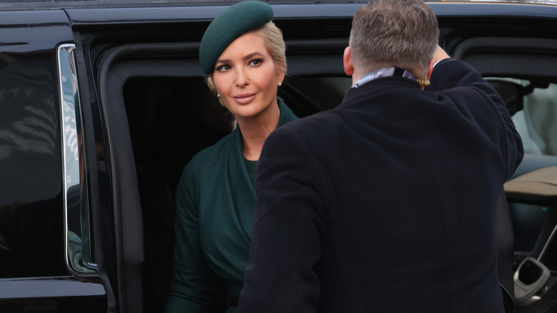 Ivanka Trump in a green beret at Donald Trump's 2025 inauguration