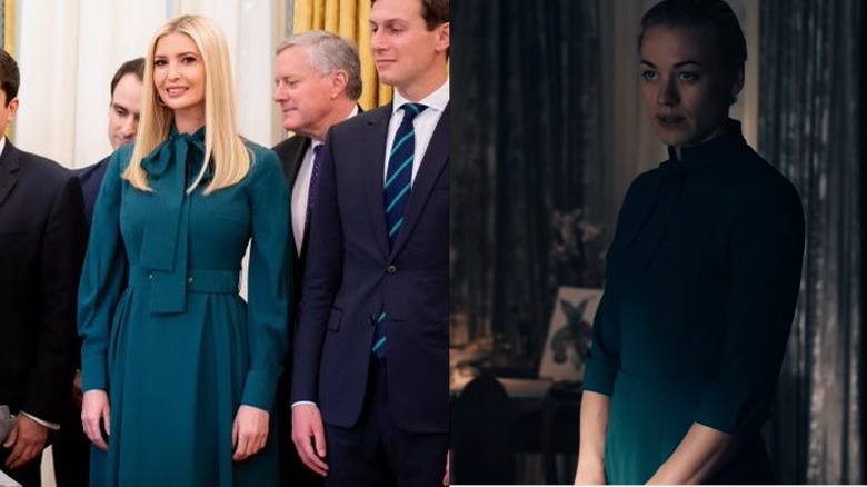 Ivanka wearing Gilead green