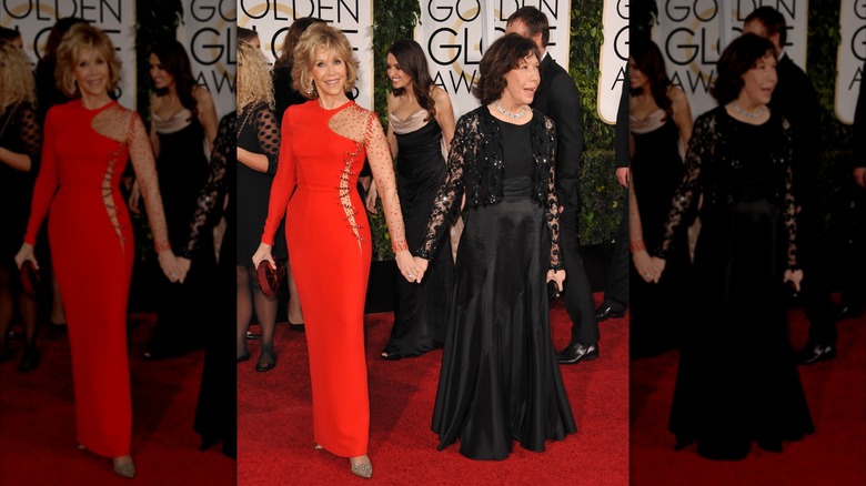 Jane Fonda & Lily Tomlin at the 72nd Annual Golden Globe Awards 2015