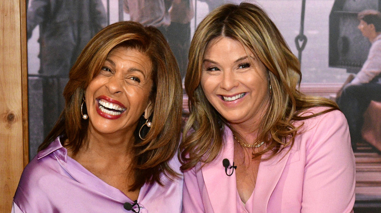 Jenna Bush Hager sits at the Empire State Building with Hoda Kotb