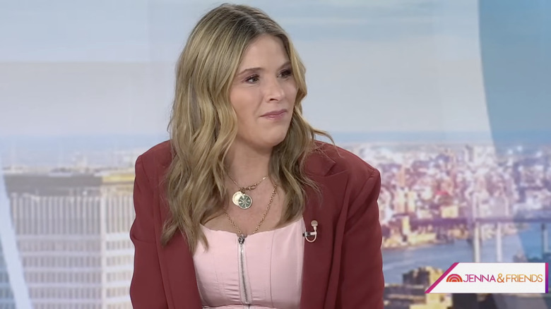 Jenna Bush Hager sits while hosting The Today Show
