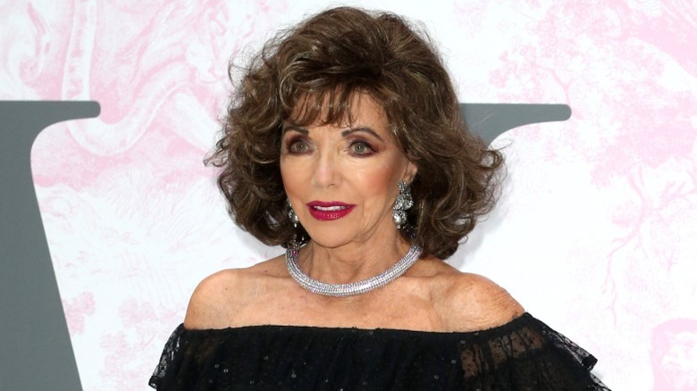 Joan Collins attended a party in London in 2019