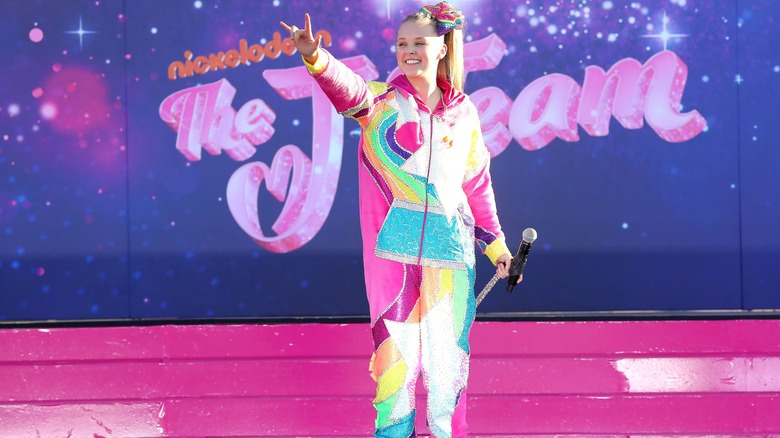JoJo Siwa rainbow onesie hair bow