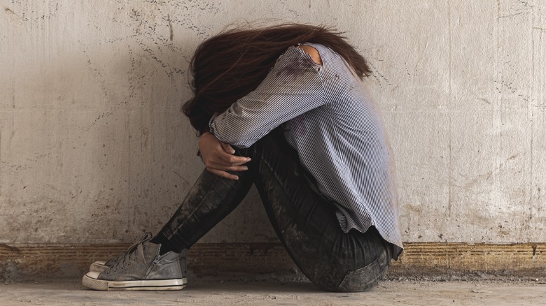 woman devastated crying