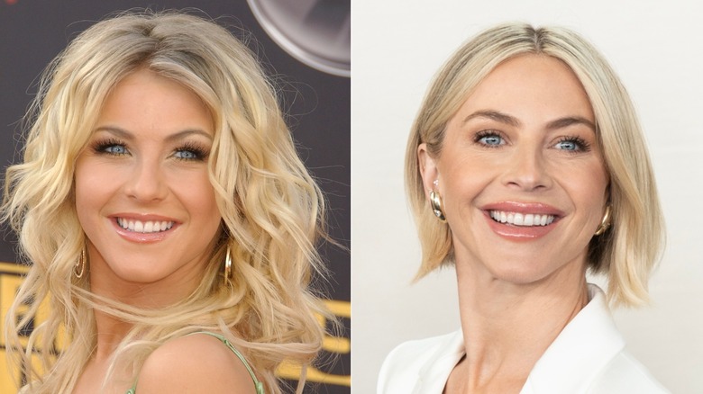 Julianne Hough before and after her short hair transformation