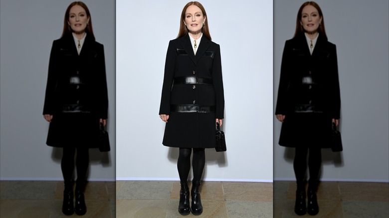 Julianne Moore at the Louis Vuitton fall/winter show during Paris Fashion Week in March 2022
