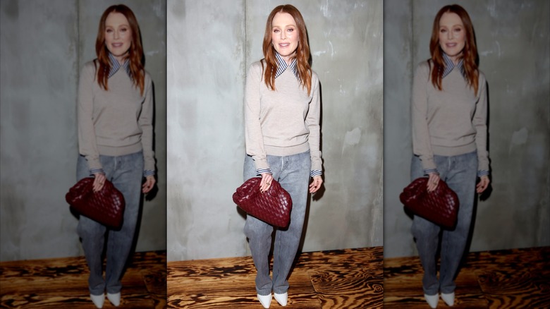 Julianne Moore at the Bottega Veneta fall/winter show during Milan Fashion Week in February 2024